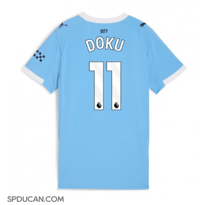 Zenski Nogometni Dres Manchester City Jeremy Doku #11 Domaci 2025-26 Kratak Rukav Zenski Nogometni Dres Manchester City Jeremy Doku #11 Domaci 2025-26 Kratak Rukav